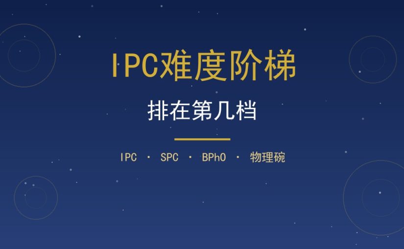 IPC难度排第几？与SPC、BPhO、物理碗难度阶梯对比